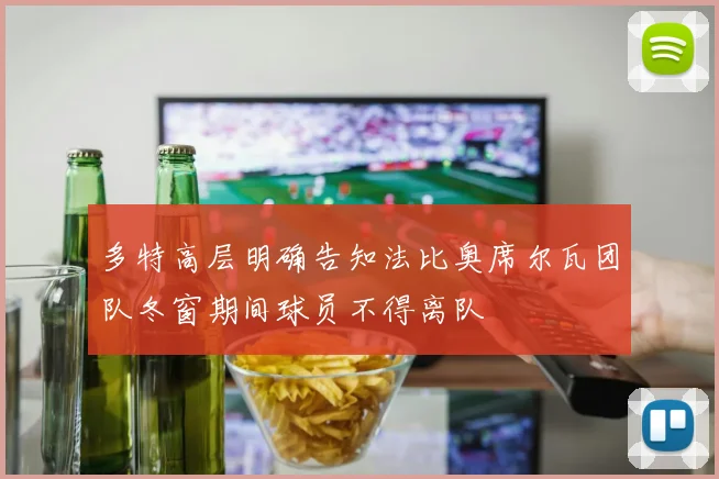 多特高层明确告知法比奥席尔瓦团队冬窗期间球员不得离队