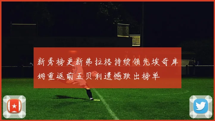 新秀榜更新弗拉格持续领先埃奇库姆重返前五贝利遗憾跌出榜单